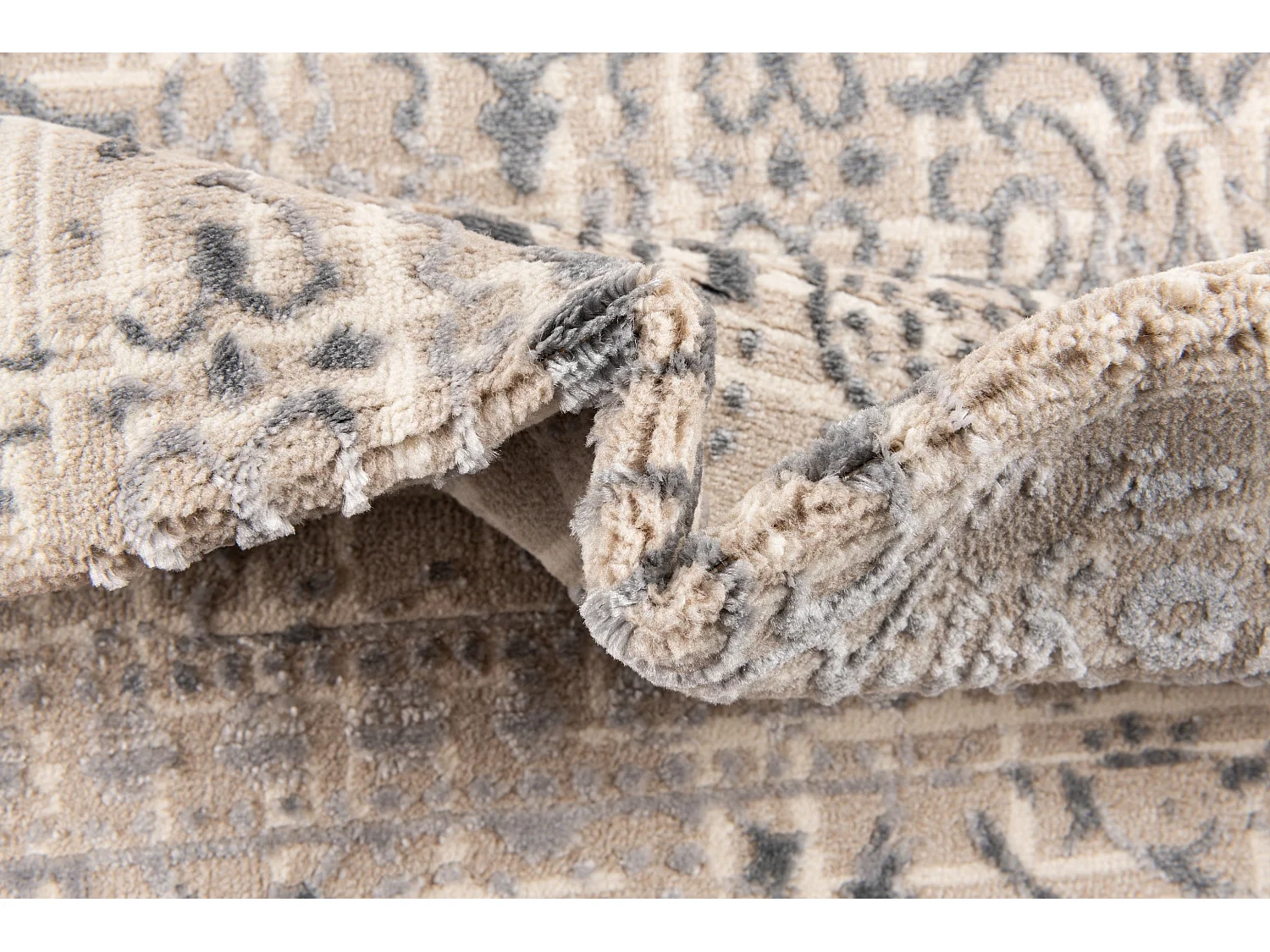 Tapis 80x305 blanc crème Bern Shimmer