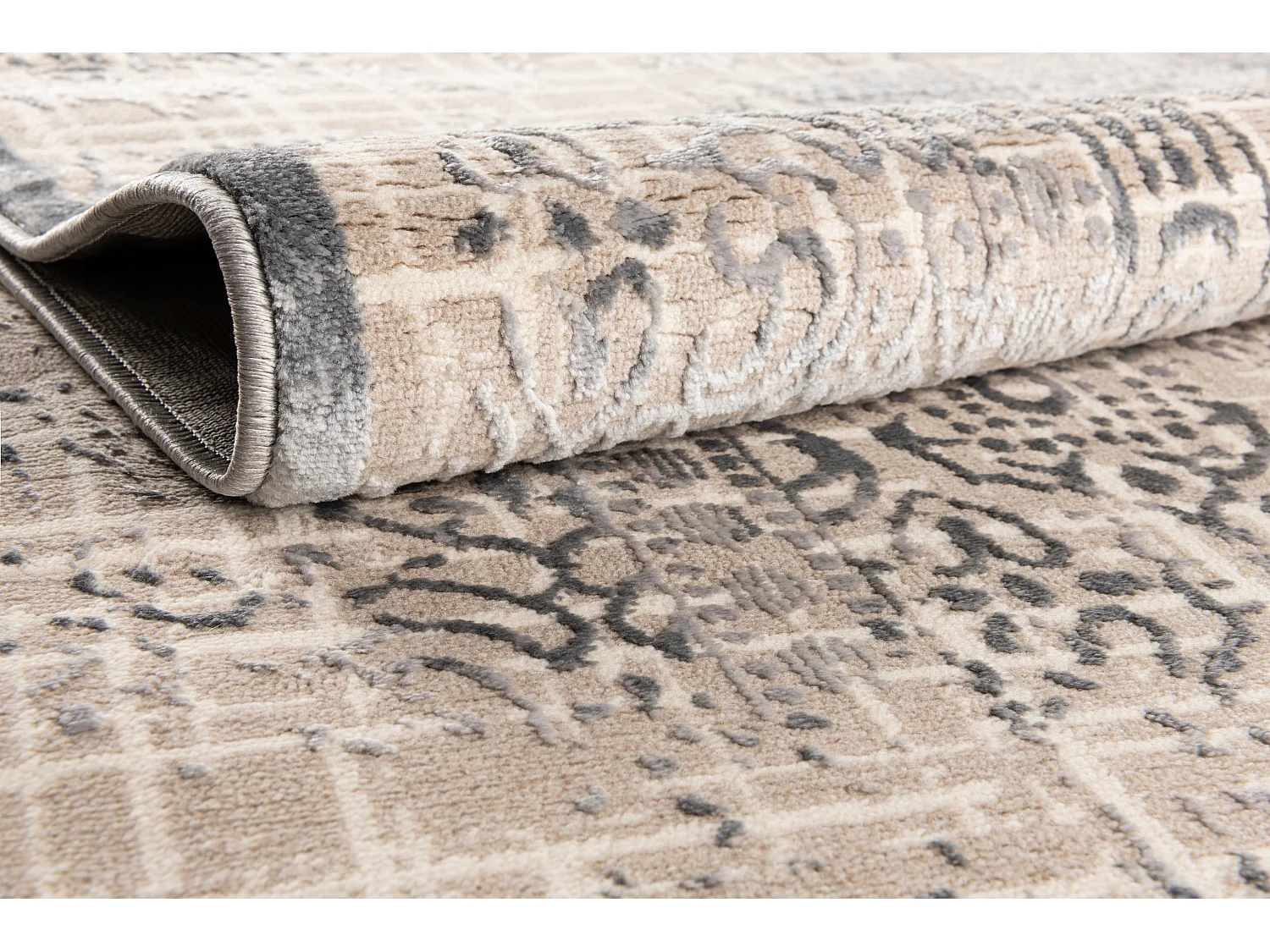 Tapis 80x305 blanc crème Bern Shimmer