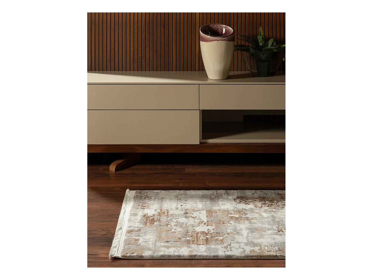 Tapis 62x185 beige Davos Intense