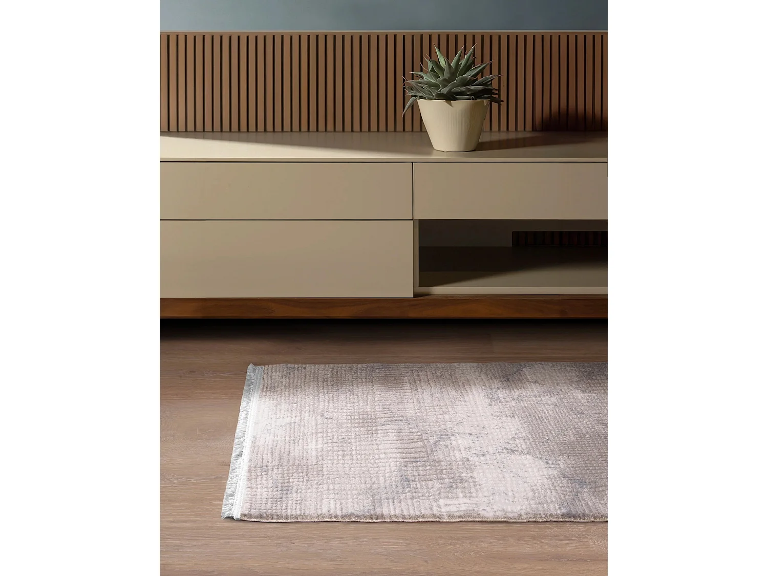 Tapis 62x120 gris Davos Flawless
