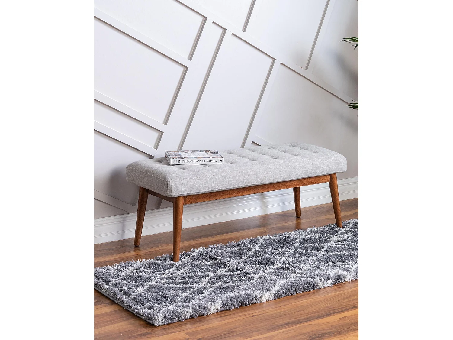 Tapis shaggy 62x185 gris pierre Lachen Fence