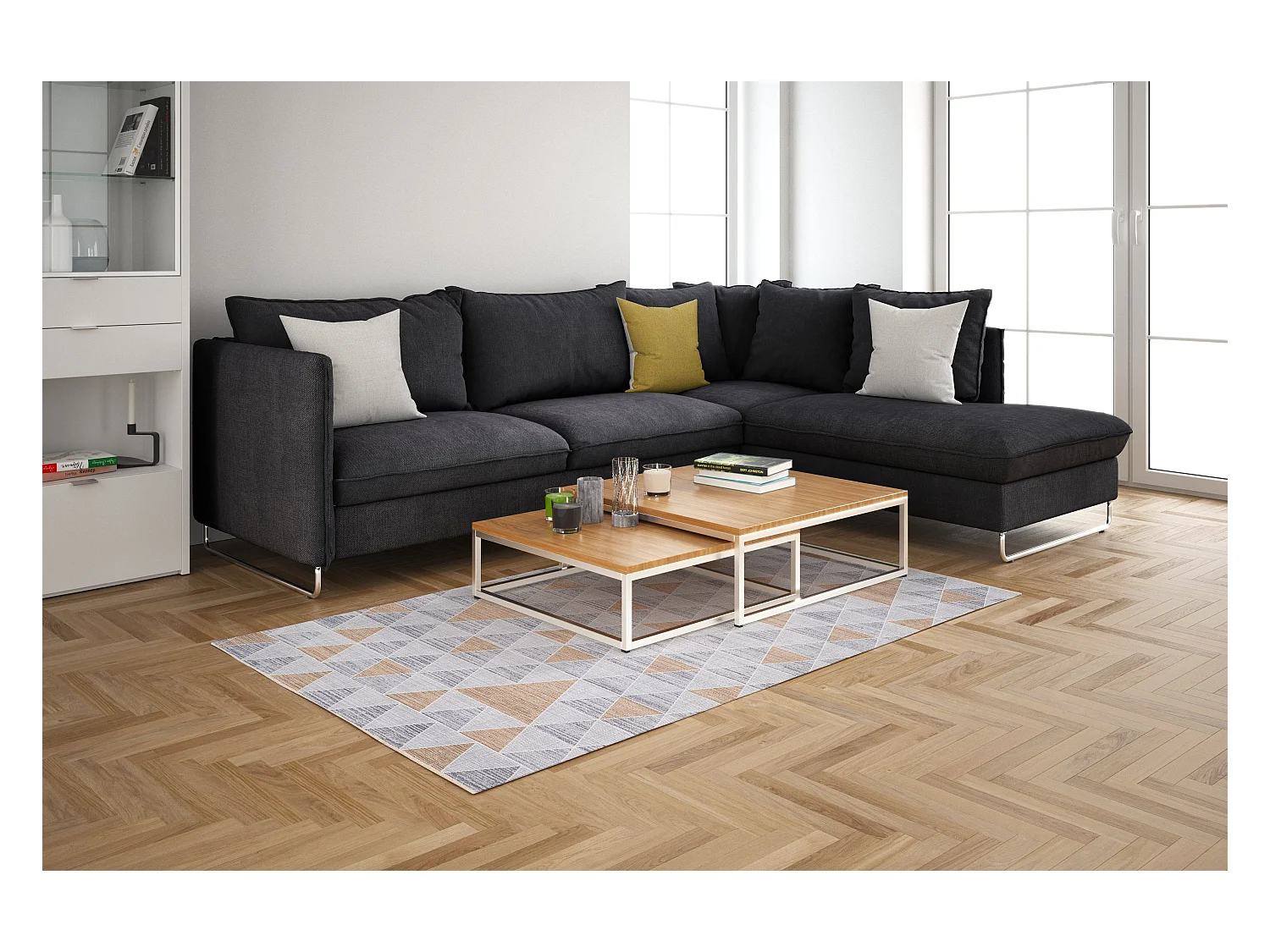 Tappeto 65x185 grigio Kriens Atum
