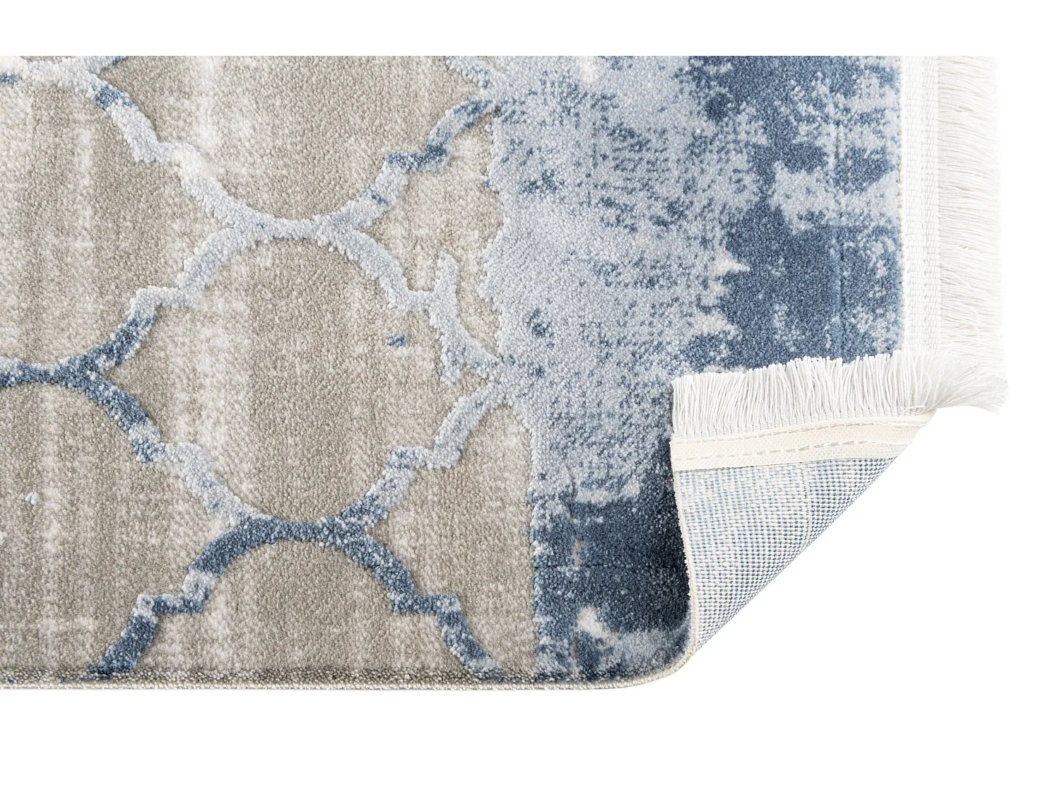 Tapijt 305x80 Blauw Davos Mesh