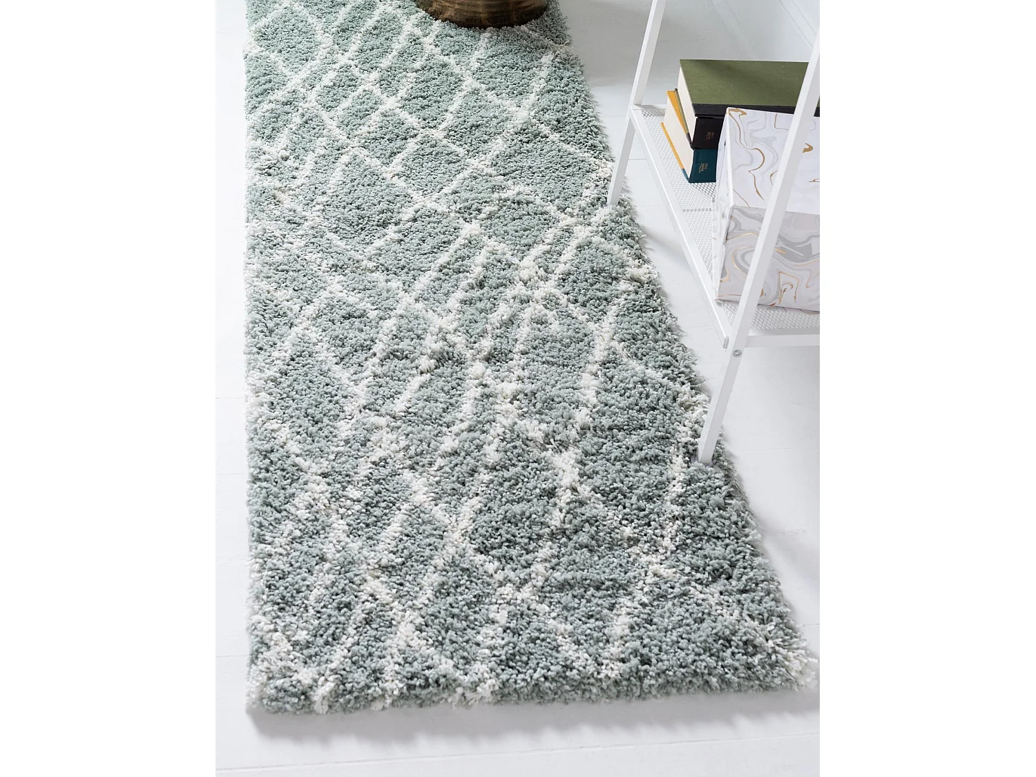 Tapis shaggy 80x305 vert Lachen Fence