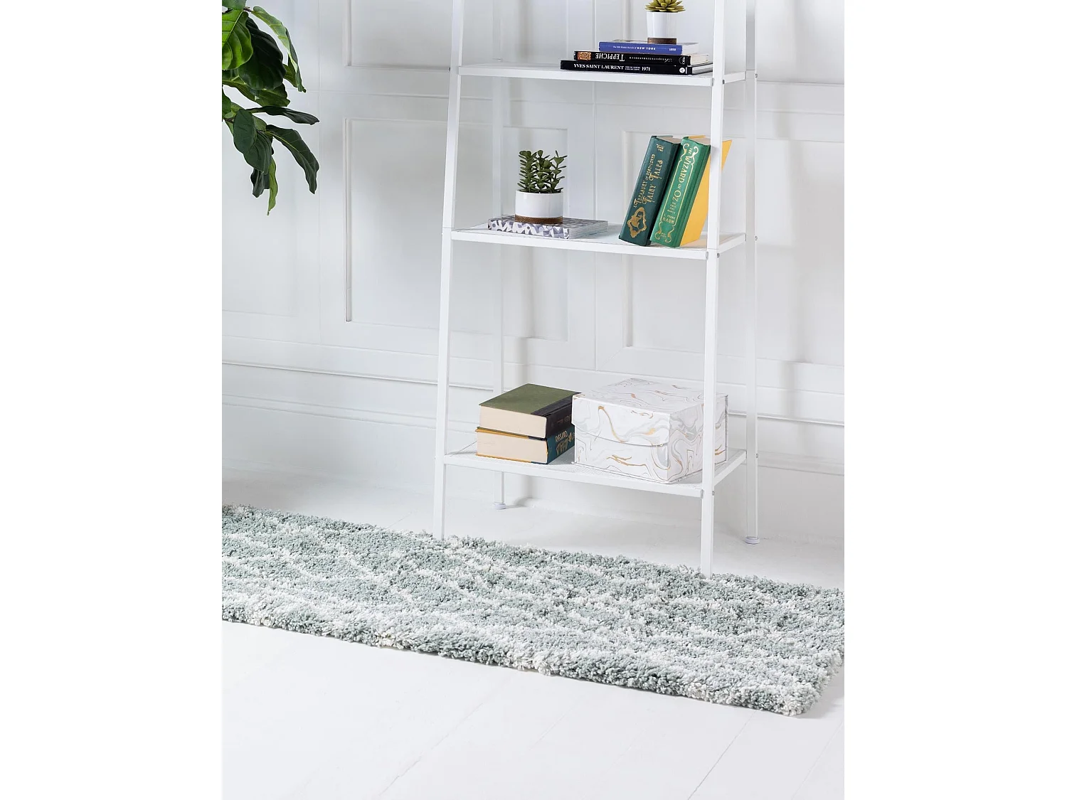 Tapis shaggy 80x305 vert Lachen Fence