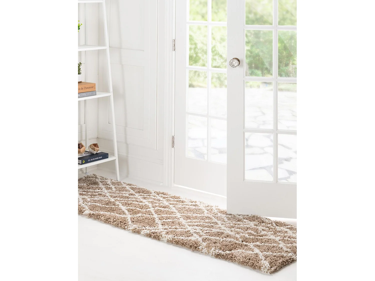 Tapis shaggy 62x185 brun Lachen Fence