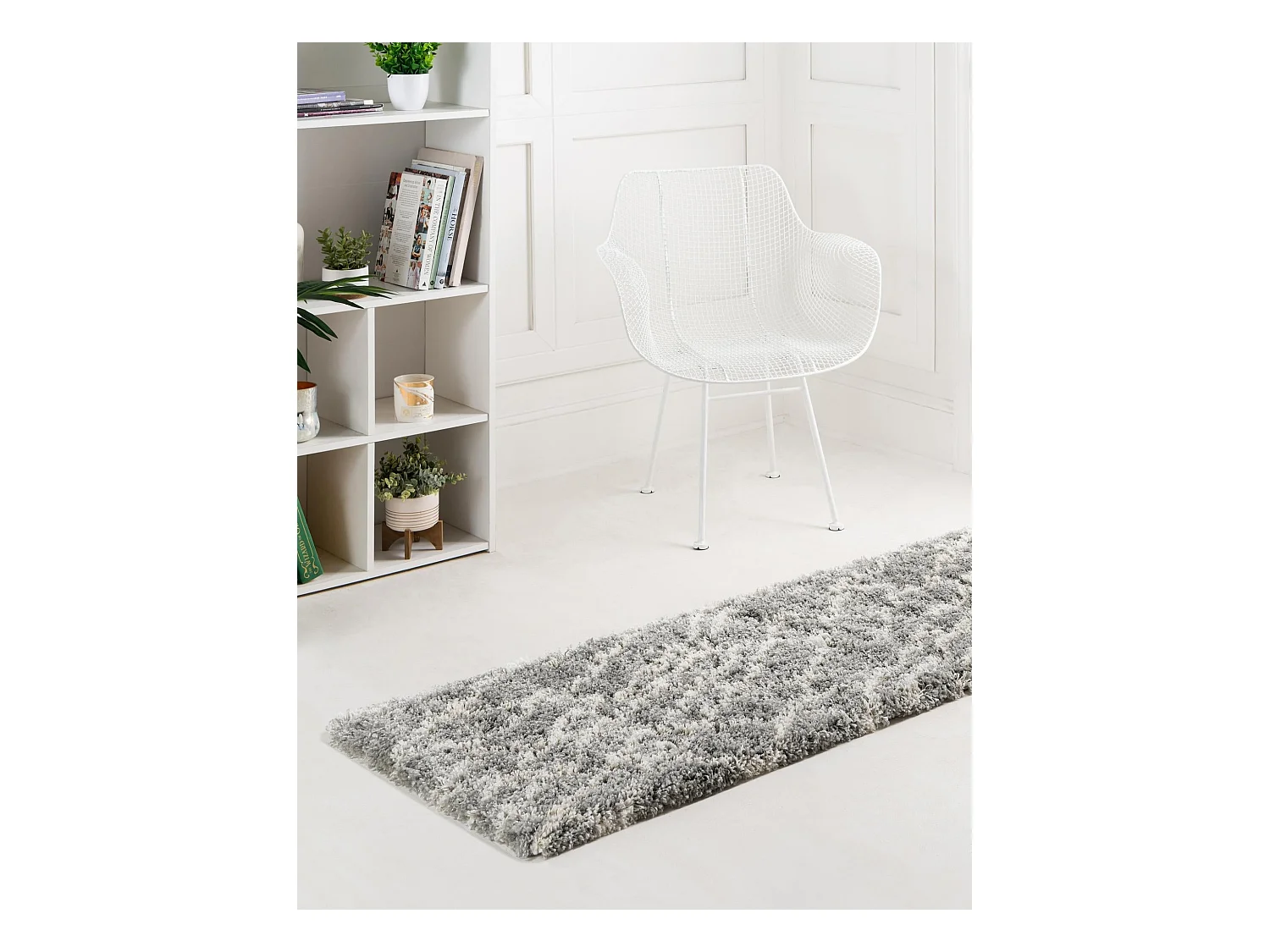 Tappeto shaggy  80x305 grigio Lachen Fence