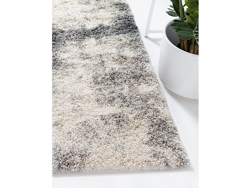 Tapis shaggy 80x305 beige -  gris Lachen Haze