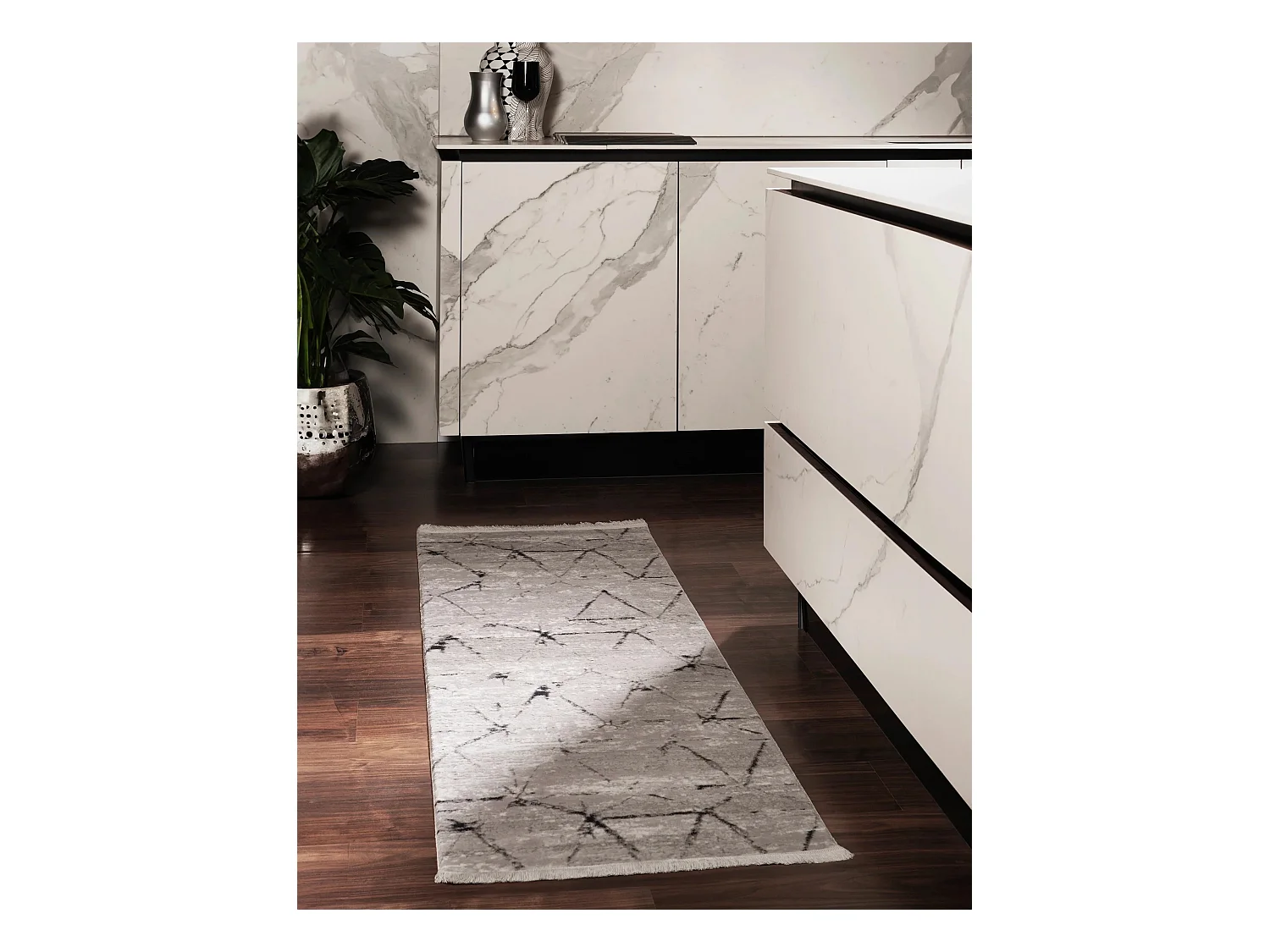 Tapis 80x305 gris Davos Spice