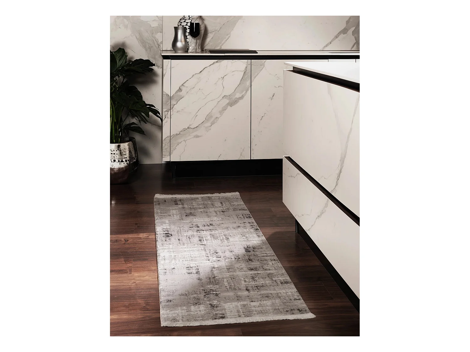 Tapis 62x120 gris Davos Miracle