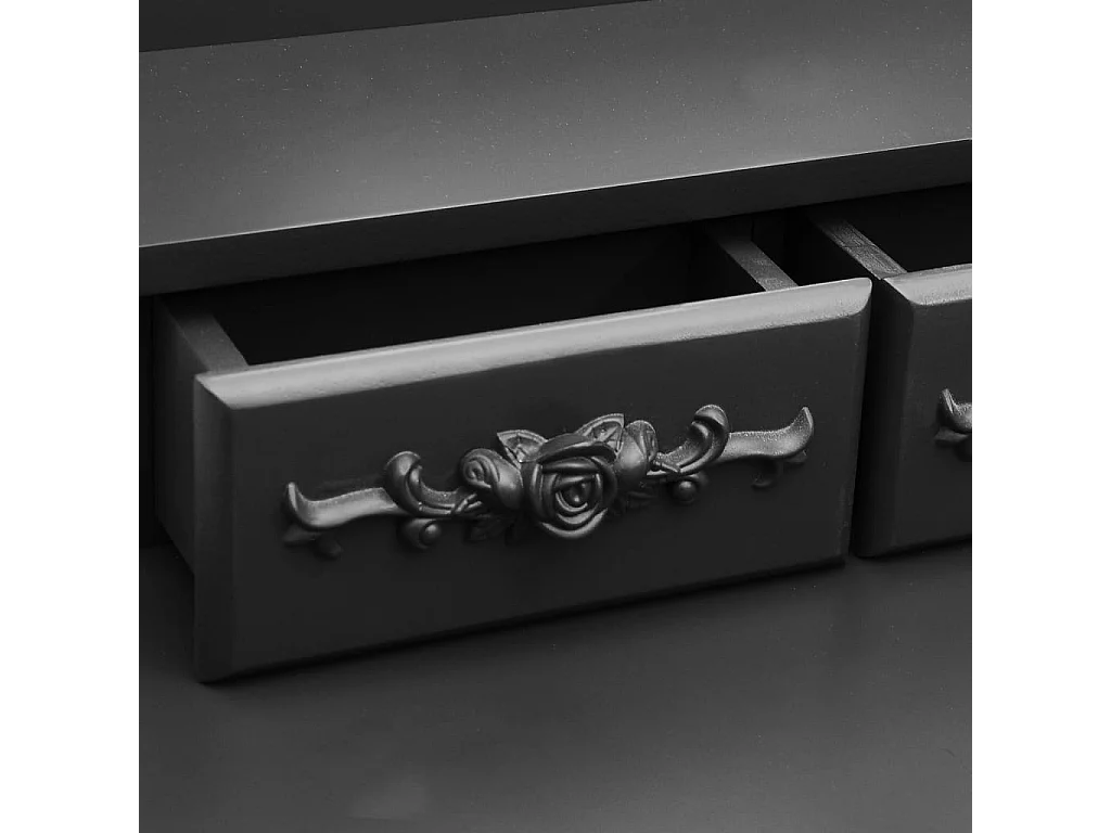 Coiffeuse table de maquillage noire 50 x 59 x 136 cm 02_0006331