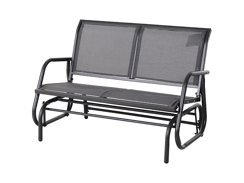 Banc à bascule 2 places ARNO métal noir