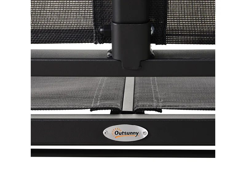 Banc à bascule 2 places ARNO métal noir