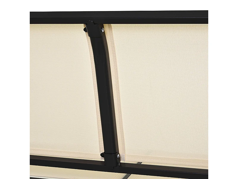 Banc à bascule de jardin design AÏSSA beige et noir