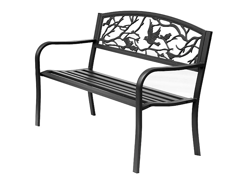 Banc de jardin acier WELFARE noir