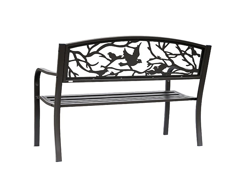 Banc de jardin acier WELFARE noir