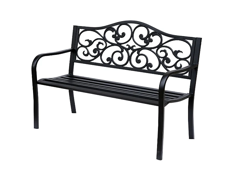 Banc de jardin HANK métal noir