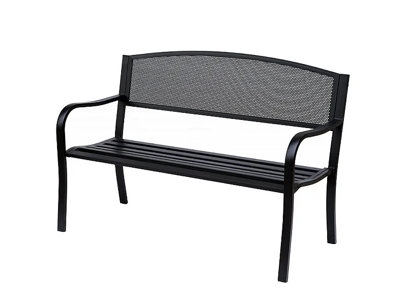 Banc de jardin Elegance 3 places noir