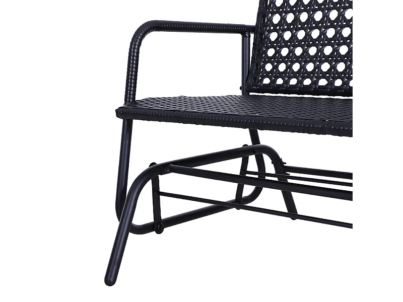 Banc à bascule de jardin ABEL noir