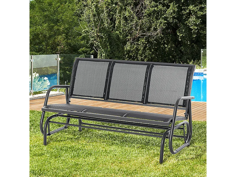 Banc à bascule design RYAN noir