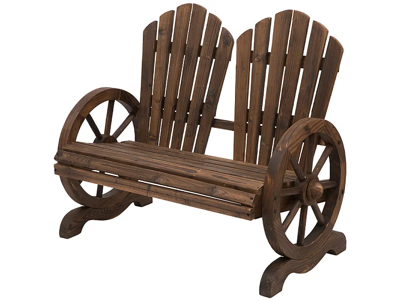 Banc de jardin 2 places HAWKING bois de sapin