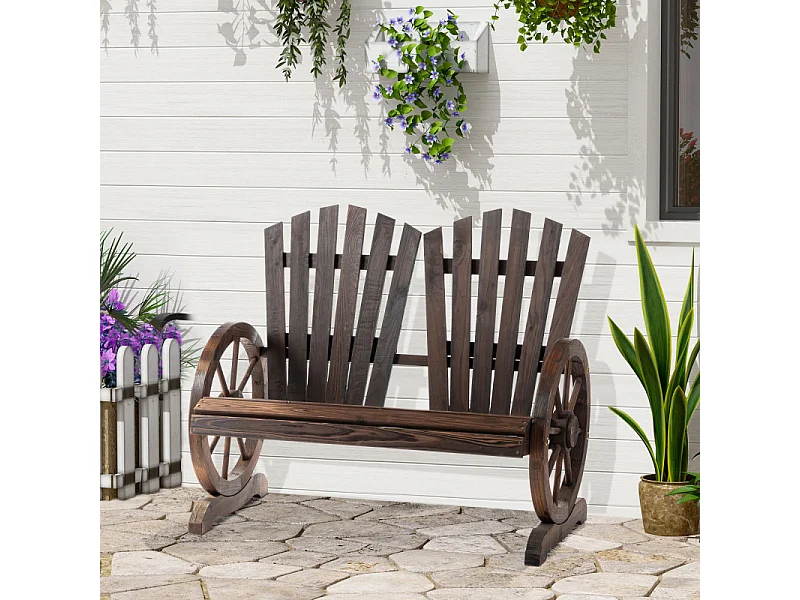 Banc de jardin 2 places HAWKING bois de sapin