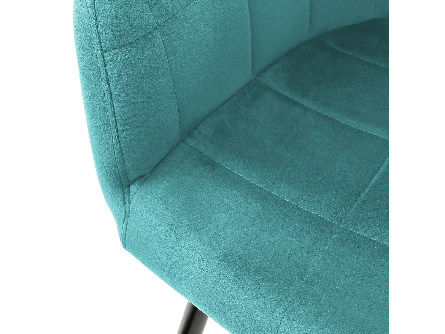 Set 2x chaises de salle à manger rembourré velours turquoise fauteuils retro/moderne