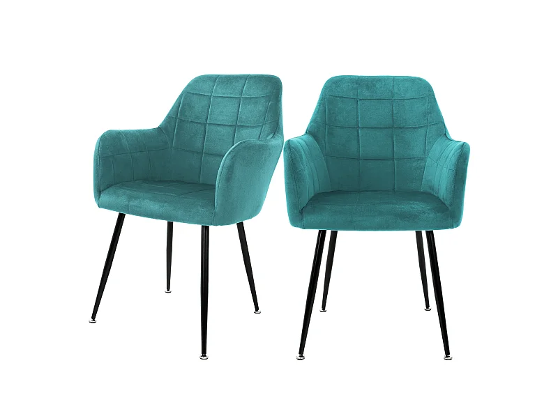 Set di 2 sedie, sedie sala da pranzo, sedie soggiorno, sedia imbottita, sedia cucina, velluto