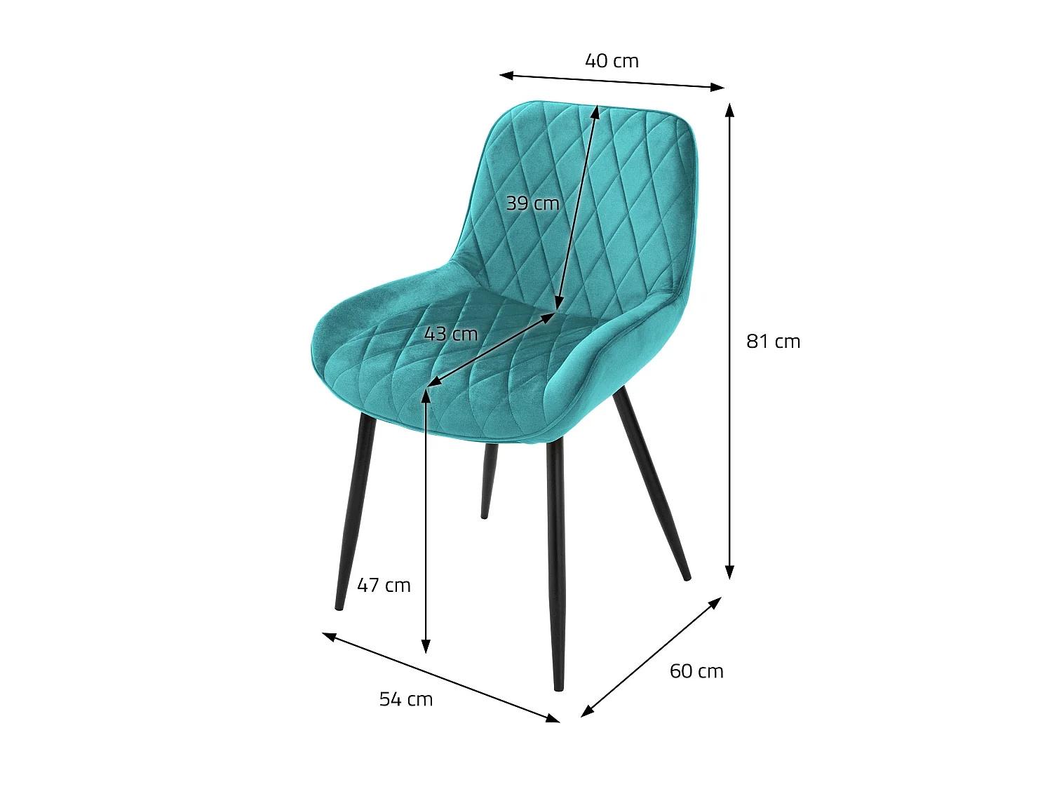Set di 4 sedie, sedie sala da pranzo, sedie soggiorno, sedia imbottita, sedia cucina, velluto