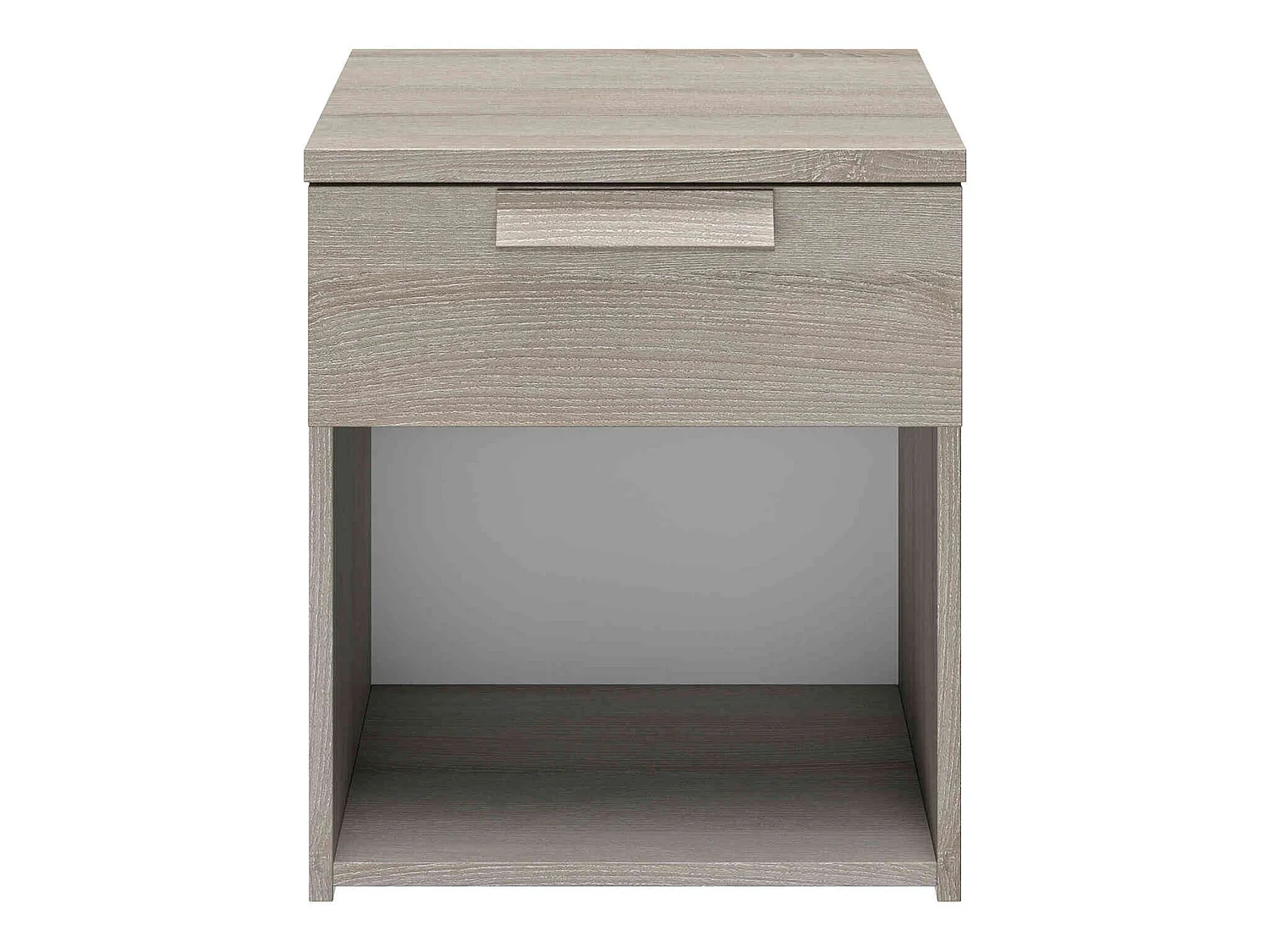 Chevet 1 tiroir en bois imitation gris clair - CH5028