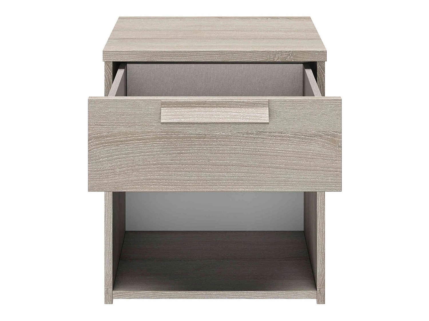 Chevet 1 tiroir en bois imitation gris clair - CH5028