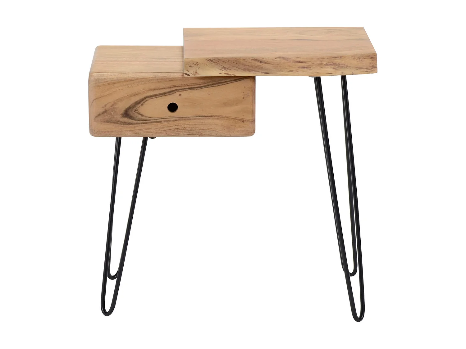 Chevet côté droit 1 tiroir 1 plateau en bois massif - CH18024