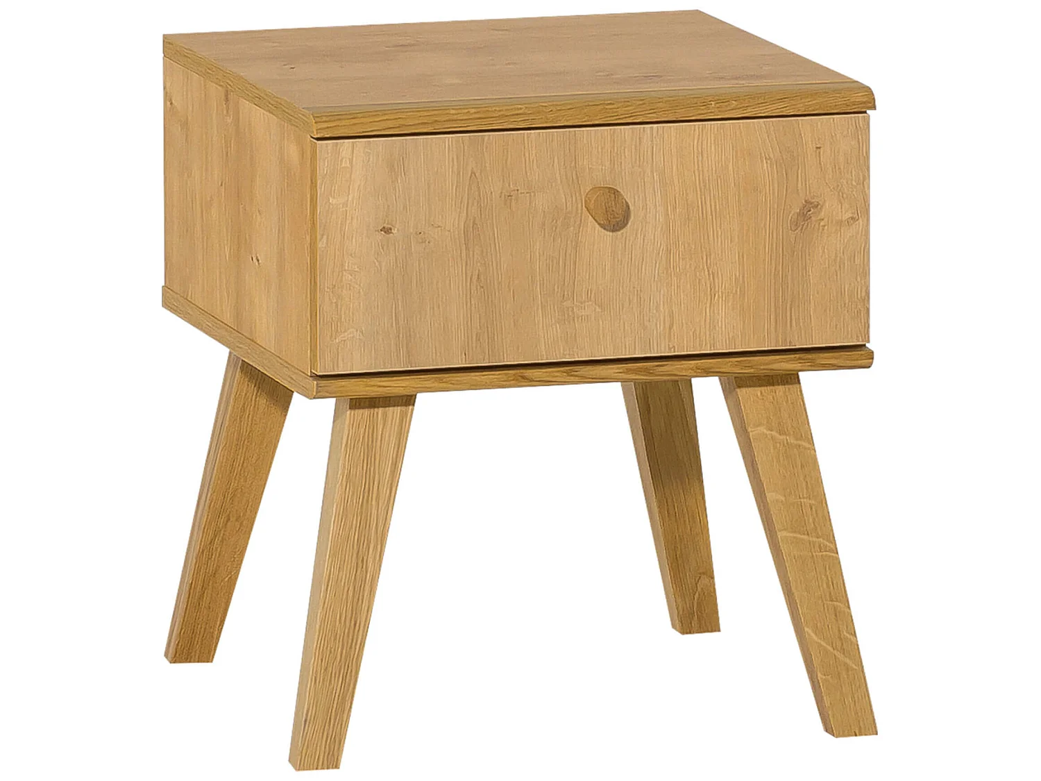 Chevet 1 tiroir en chêne massif naturel - CH17024