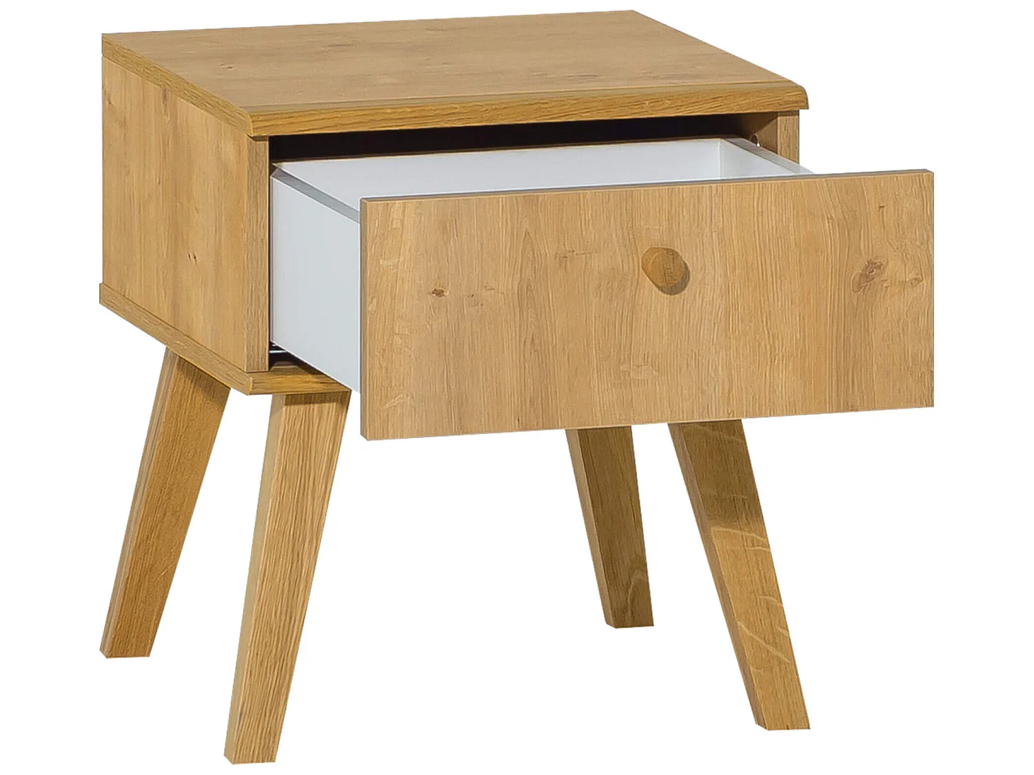 Chevet 1 tiroir en chêne massif naturel - CH17024