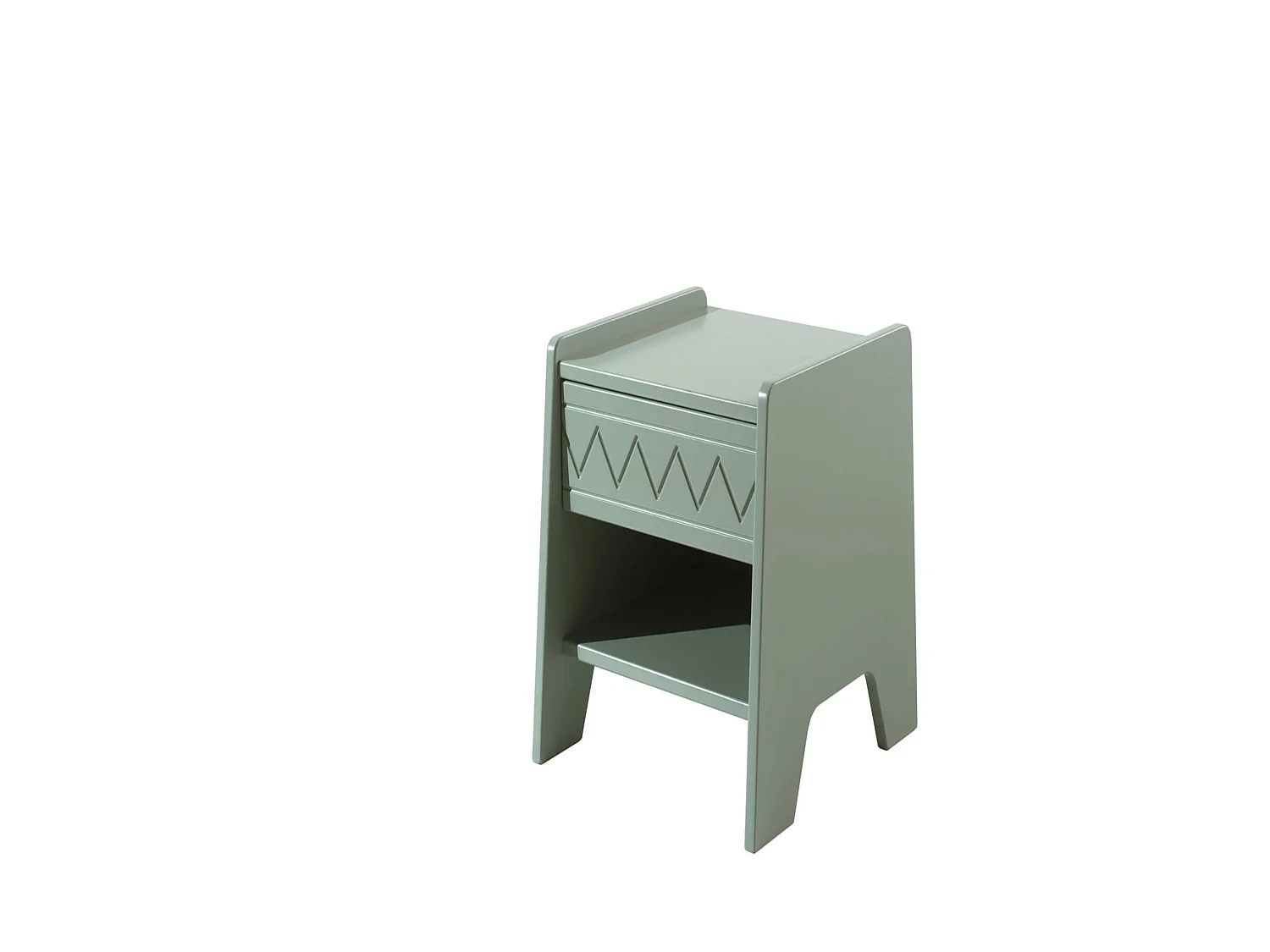 Chevet enfant 1 tiroir 1 niche kaki - CH2066