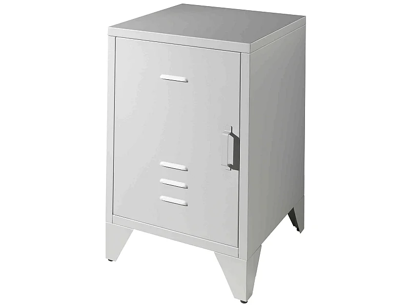 Chevet enfant 1 porte en métal gris - CH2061