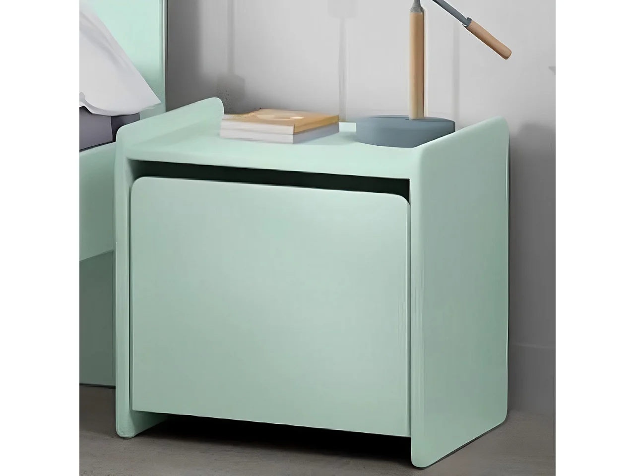 Chevet 1 porte enfant vert menthe