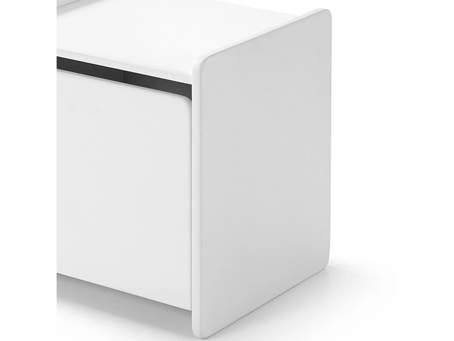 Chevet 1 porte enfant blanc laqué