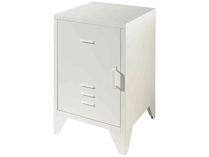 Chevet enfant 1 porte en métal blanc - CH2061