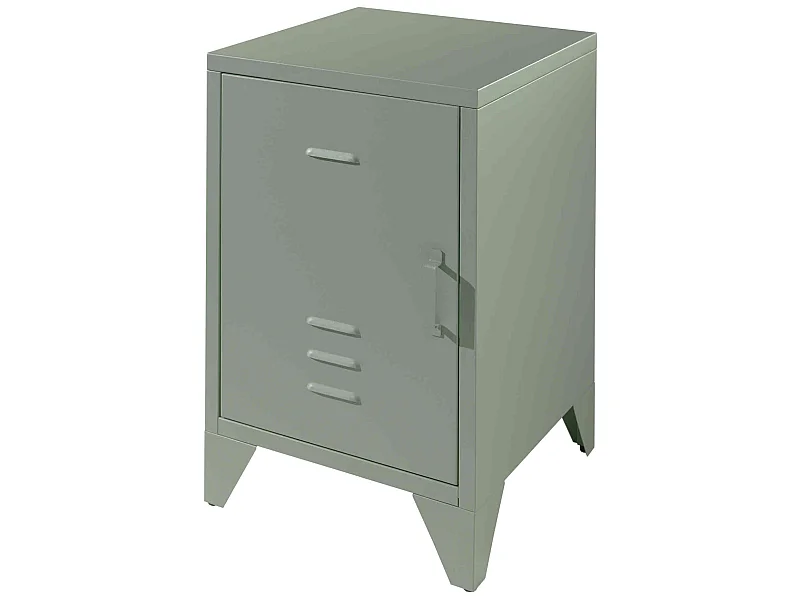 Chevet enfant 1 porte en métal vert - CH2061