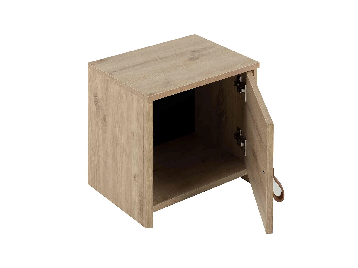 Chevet enfant 1 porte en bois imitation chêne clair - CH5051