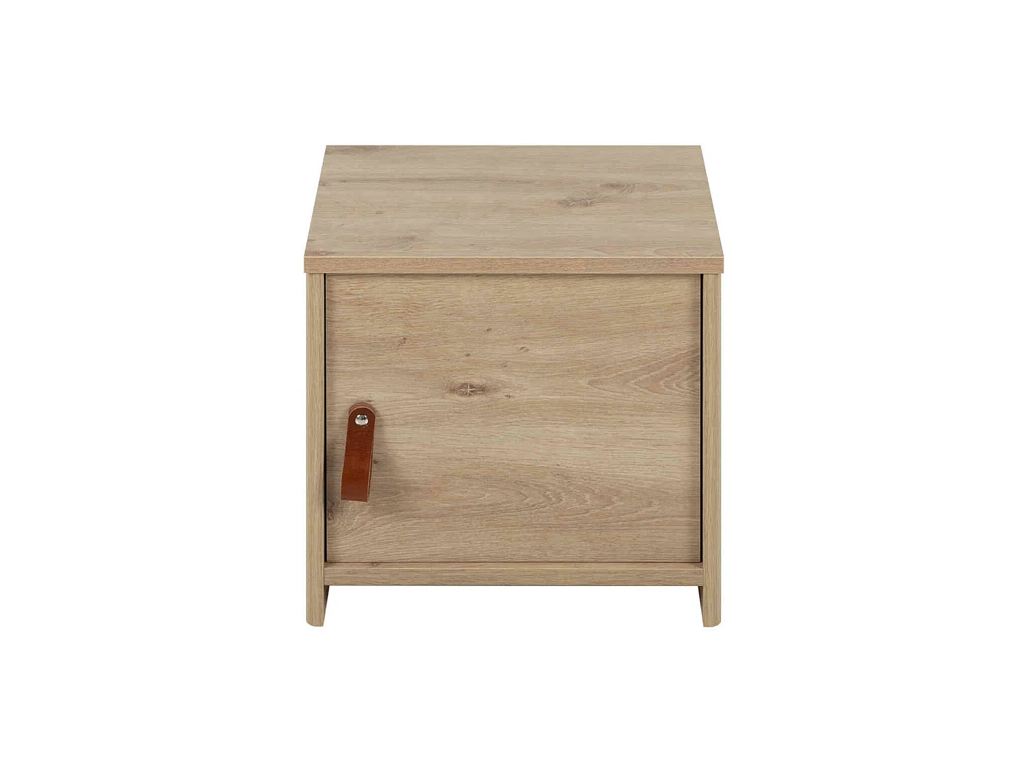 Chevet enfant 1 porte en bois imitation chêne clair - CH5051