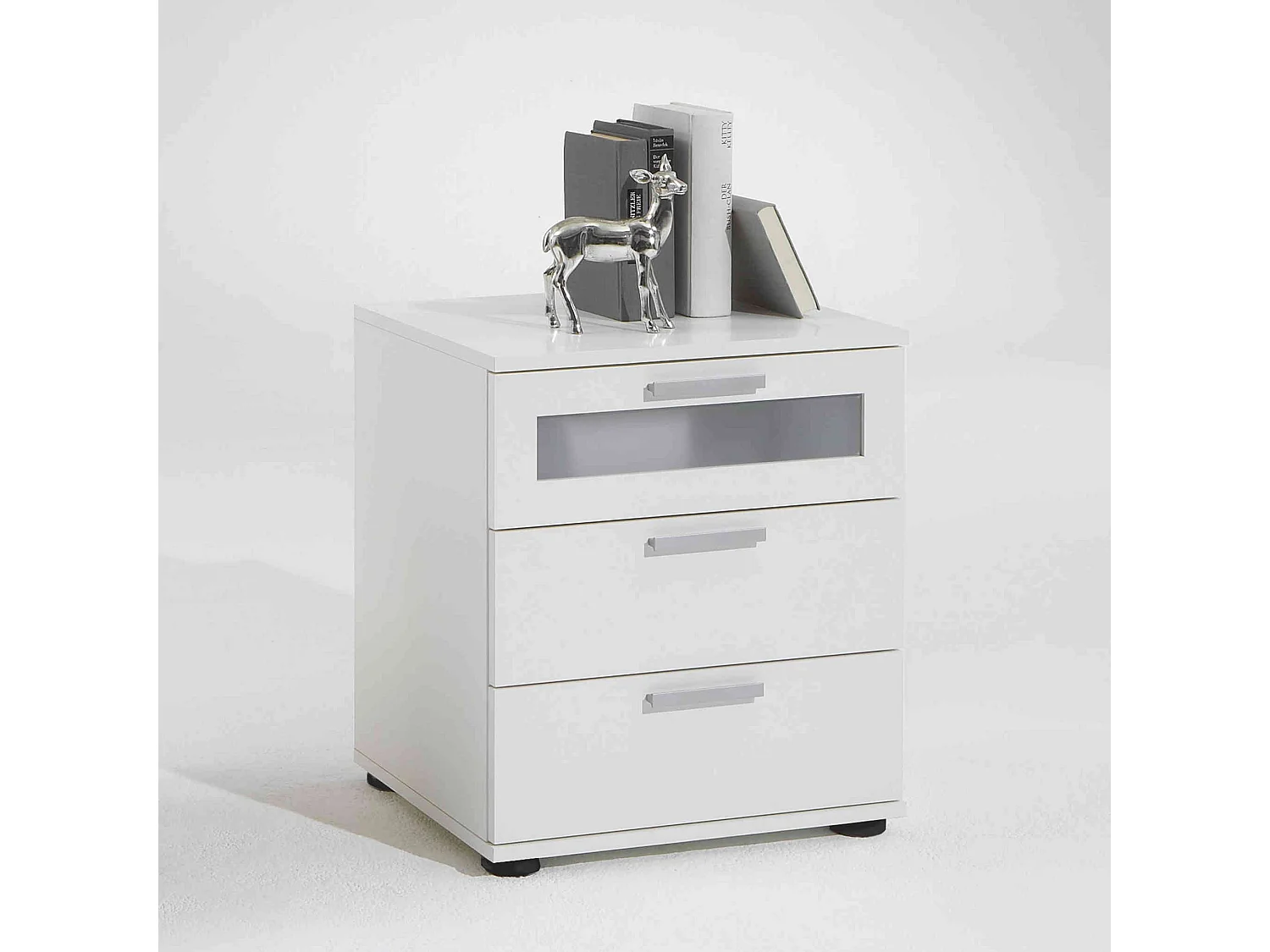 Chevet 3 tiroirs en bois blanc - CH13025