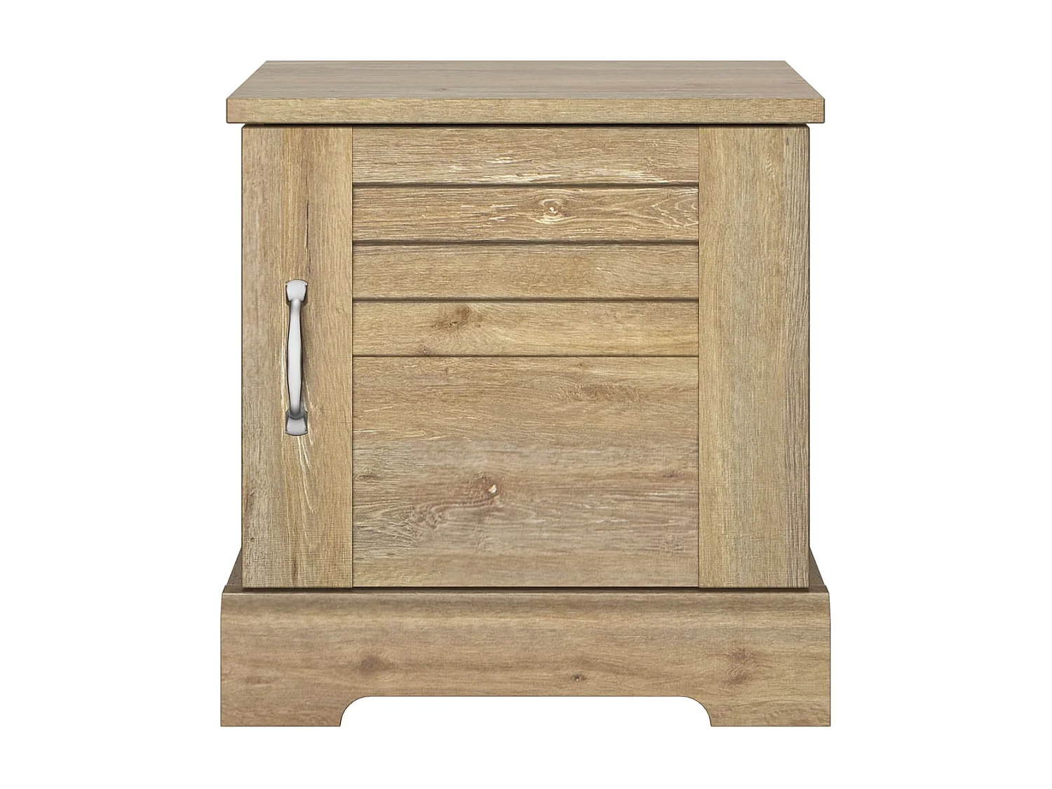Chevet en bois clair 1 porte avec imitation châtaignier - CH5067