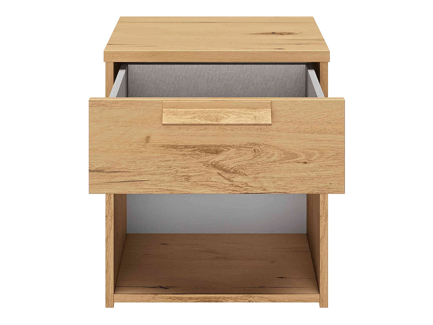 Chevet 1 tiroir en bois imitation chêne clair - CH5028