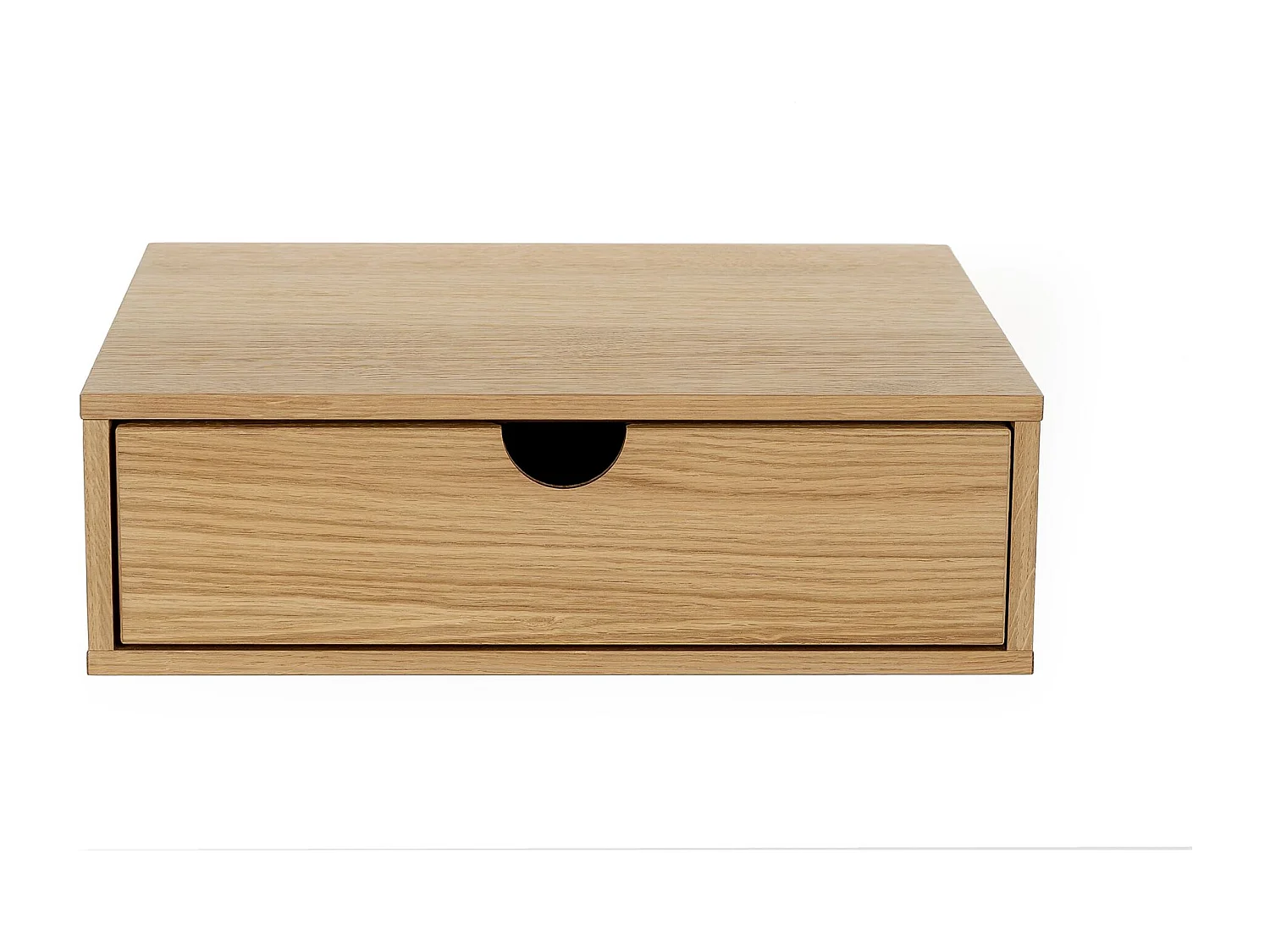 Chevet mural 1 tiroir blanc et chêne - CH0067