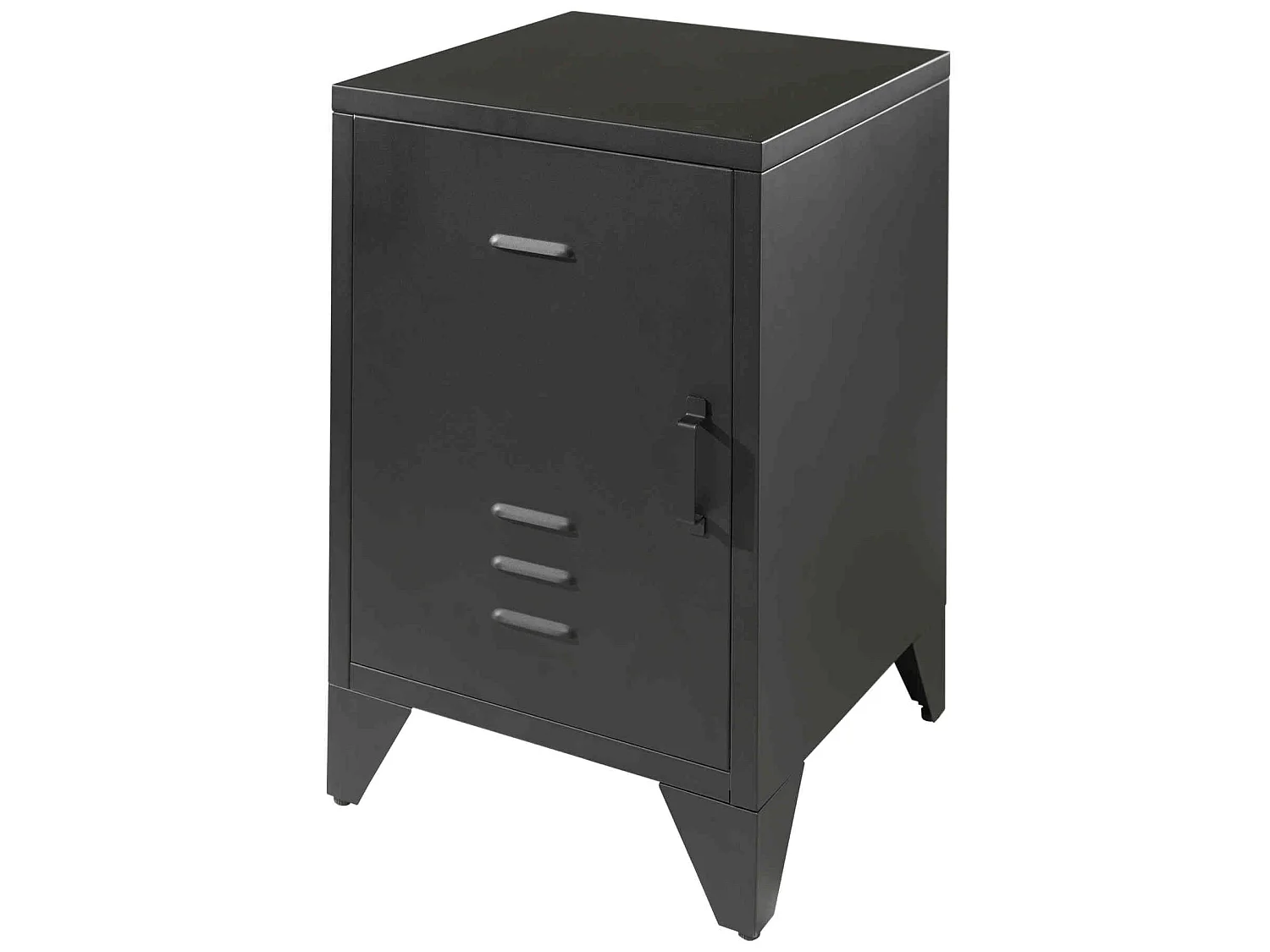 Chevet enfant 1 porte en métal noir - CH2061