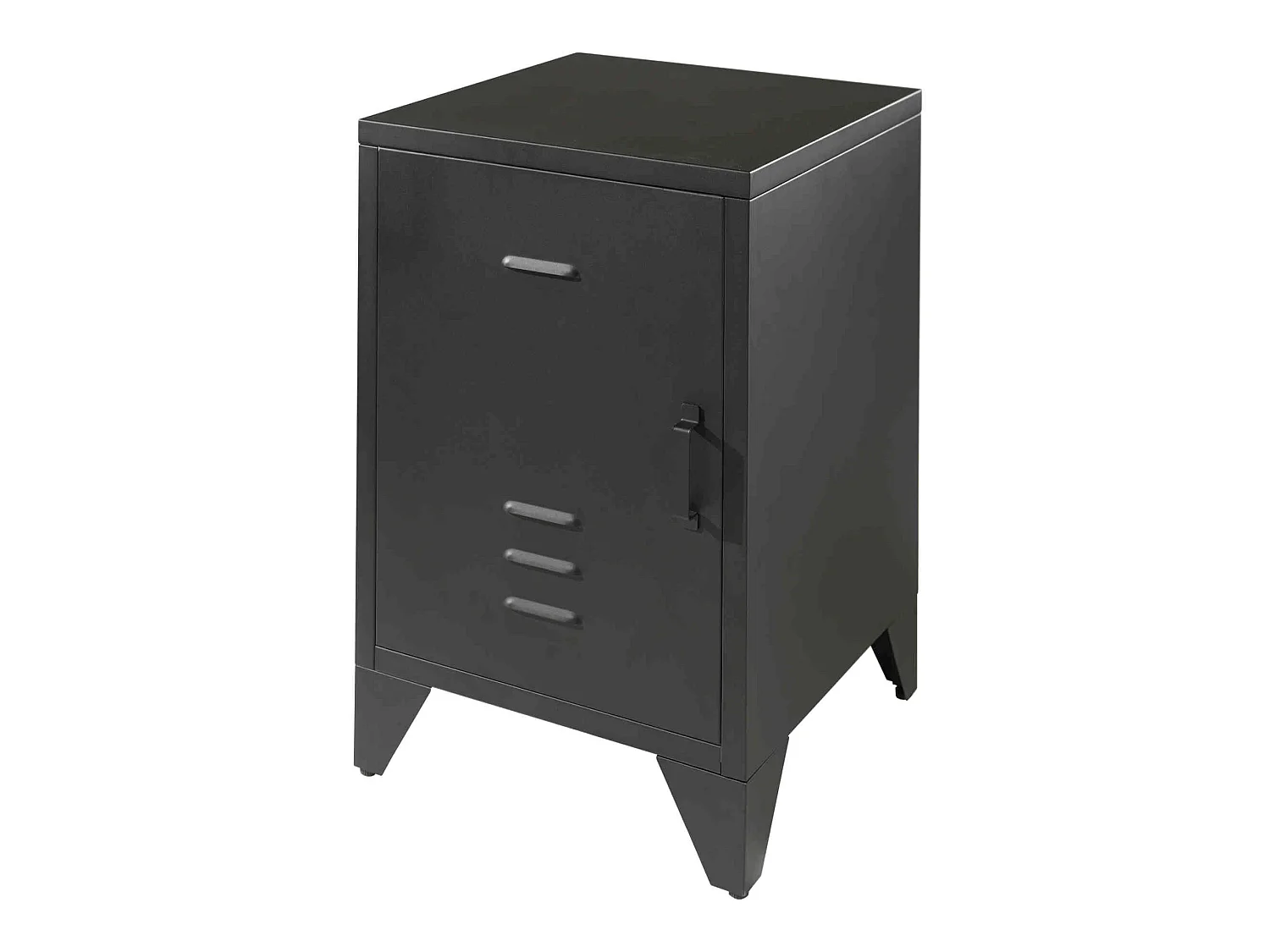 Chevet enfant 1 porte en métal noir - CH2061