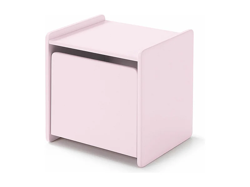 Chevet 1 porte enfant rose - Terre de Nuit