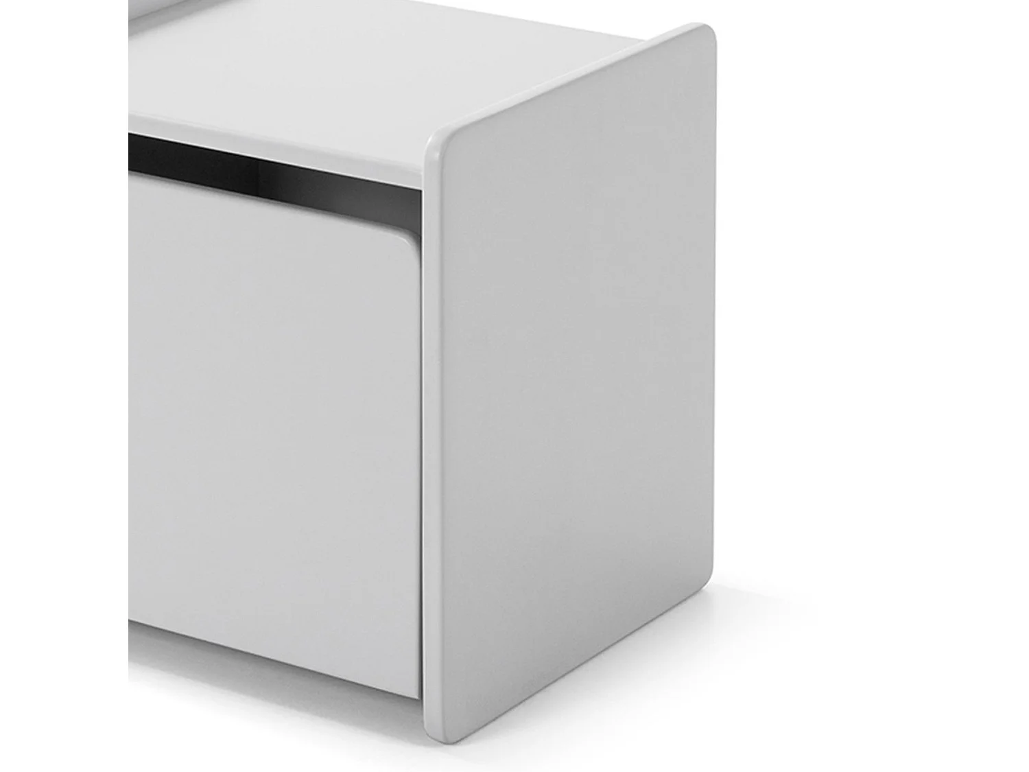 Chevet 1 porte enfant gris clair - Terre de Nuit